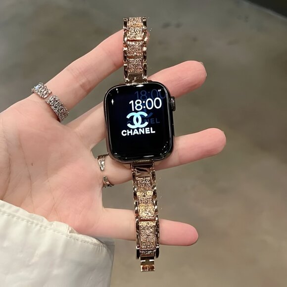 NEW Luxury Slim Rose gold Adjustable Stainless Steel Watch Band For Apple Watch - Picture 1 of 6